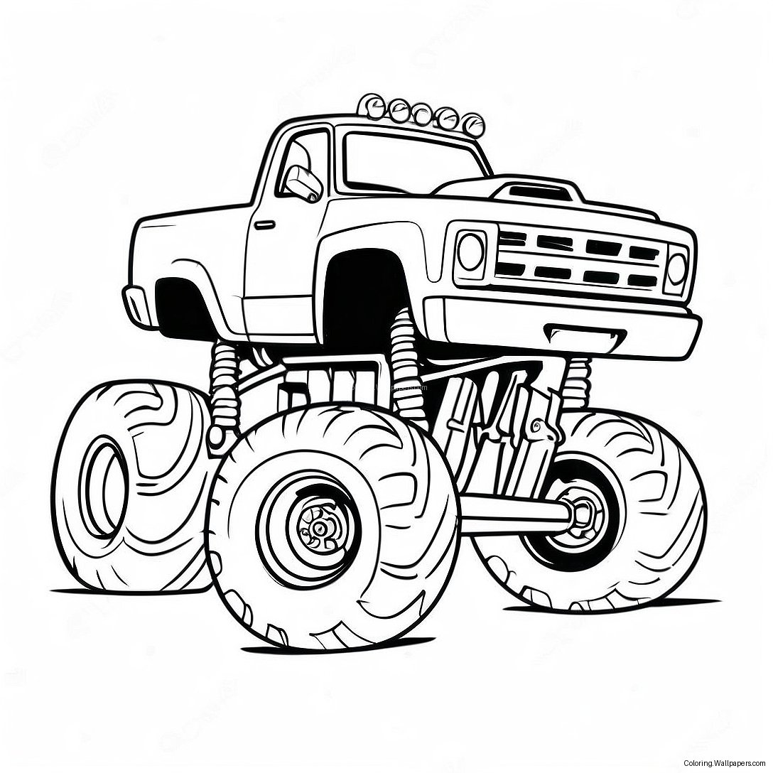 Ausmalbild Vom Rampage Monster Truck 36448