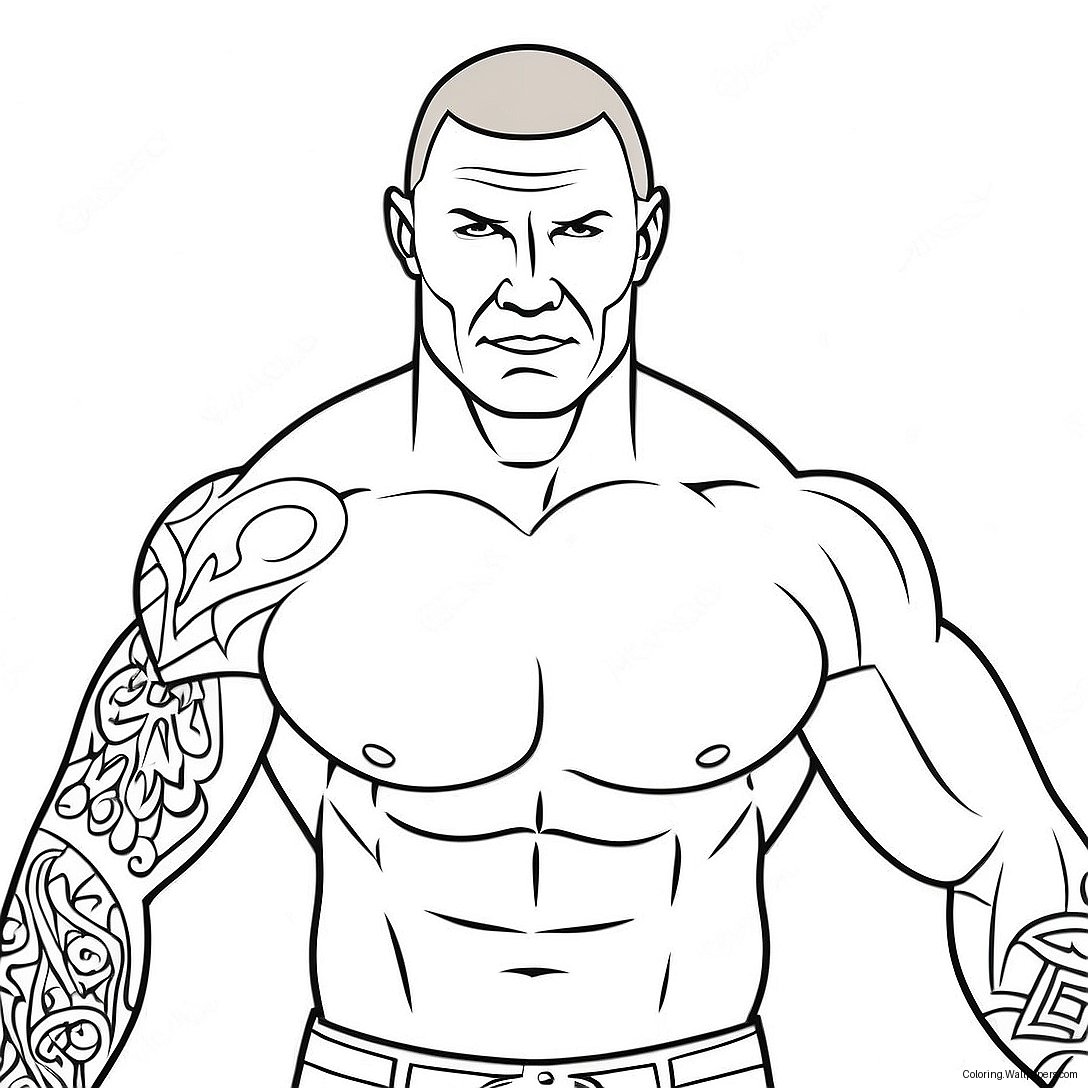 Randy Orton In Action Coloring Page 30803