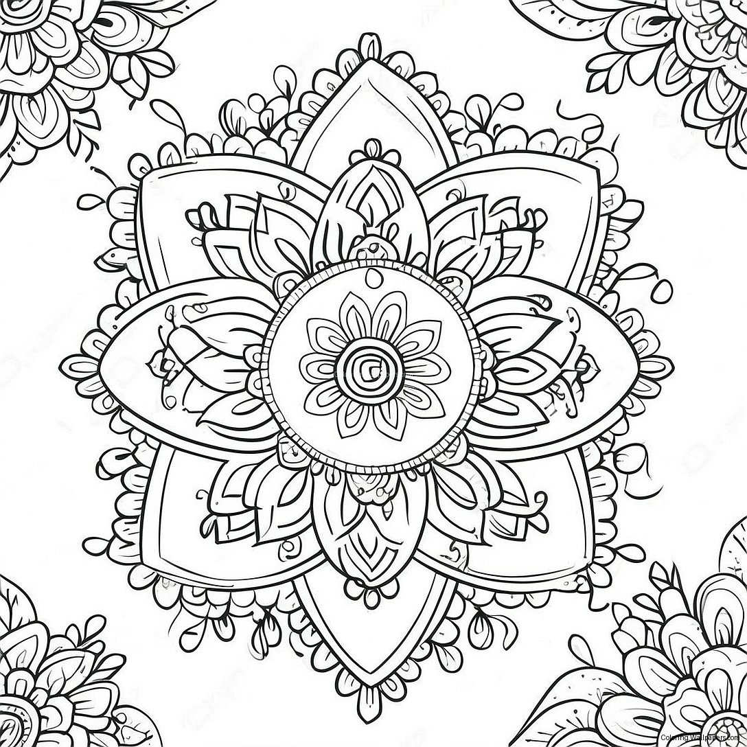 Rangoli Coloring Page 8534