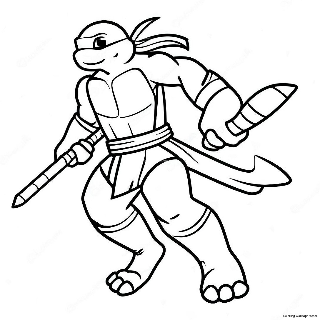 Raphael Ninja Skildpadde Farvelægningsside 36766