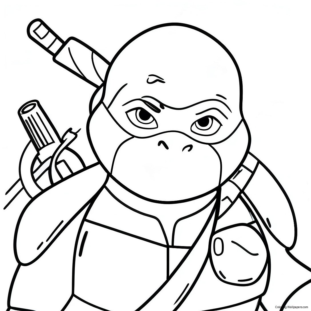 Raphael Ninja Turtle Coloring Page 36767