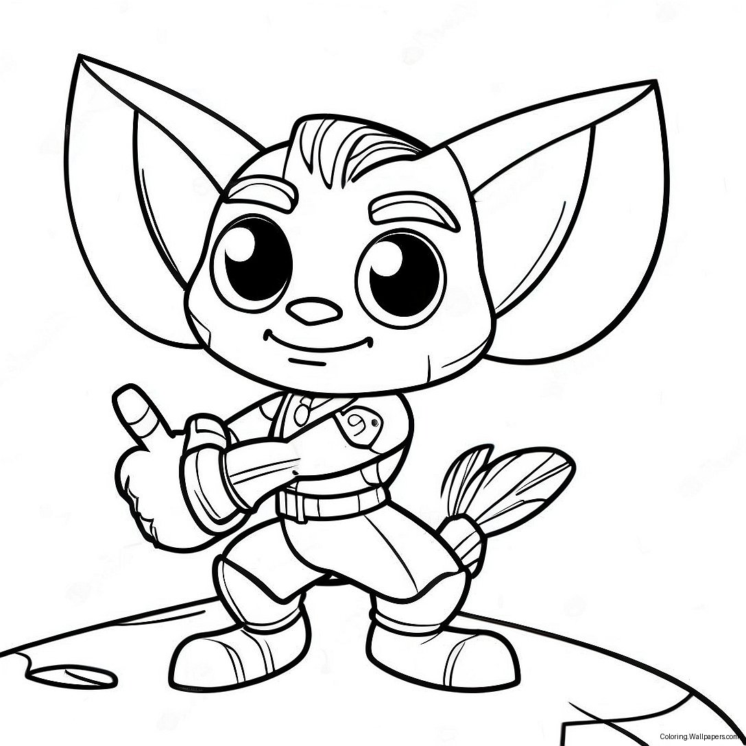 Ratchet En Clank Kleurplaat 40750