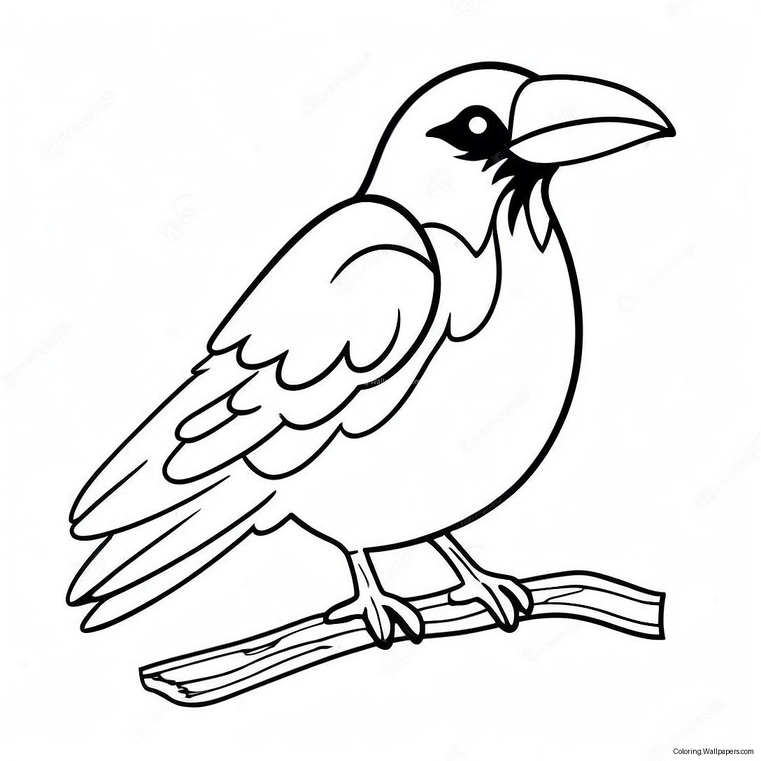 Raven In Mystical Pose Coloring Page 32481