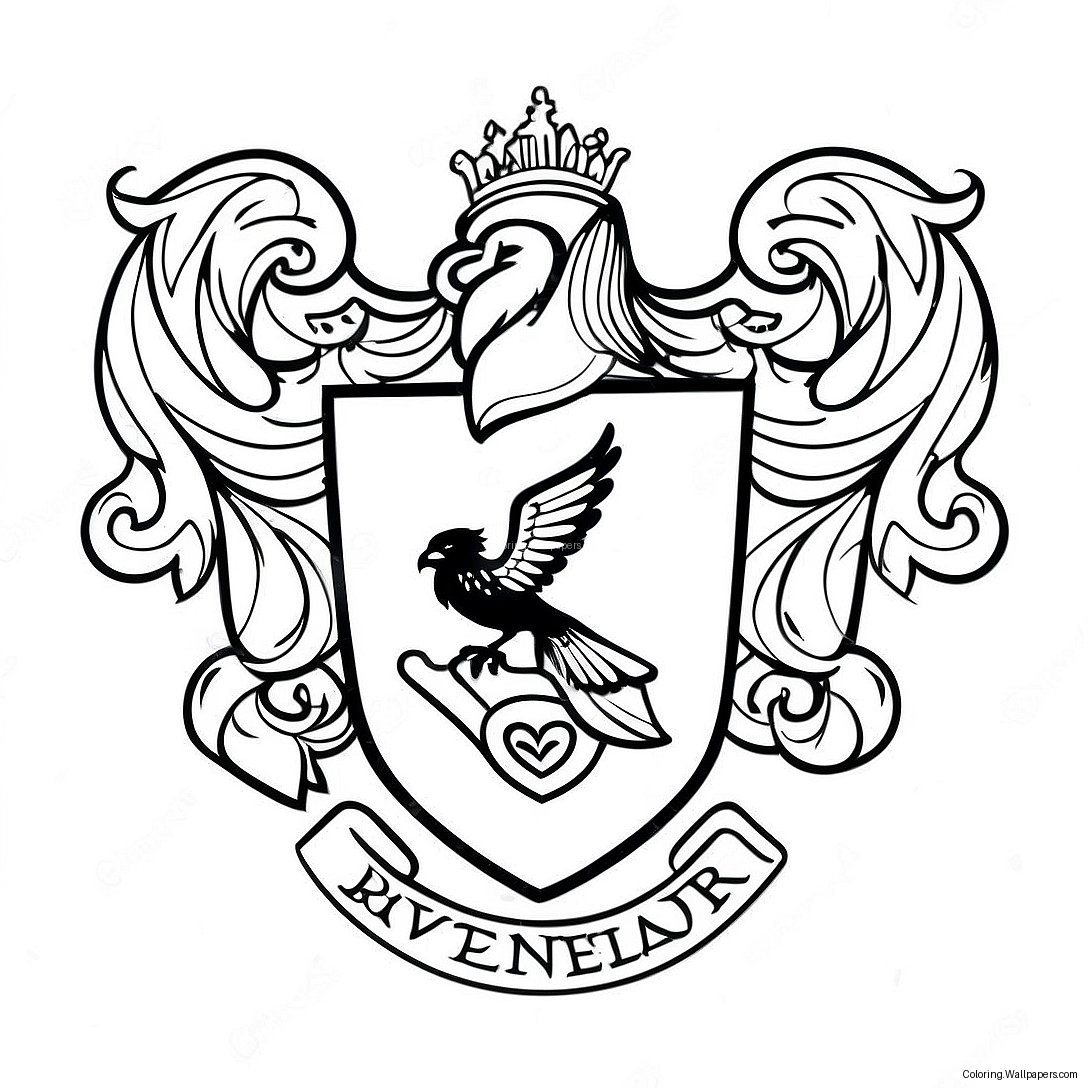 Ravenclaw Crest Coloring Page 37845