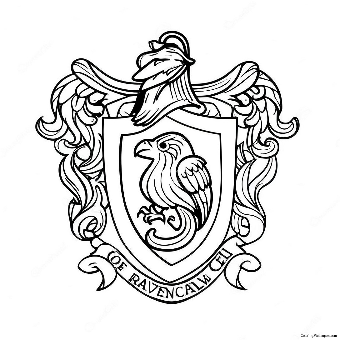 Ravenclaw Crest Coloring Page 37846