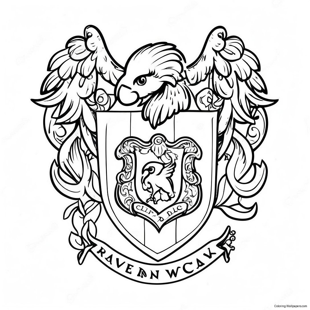 Página Para Colorear Del Escudo De Ravenclaw 37847