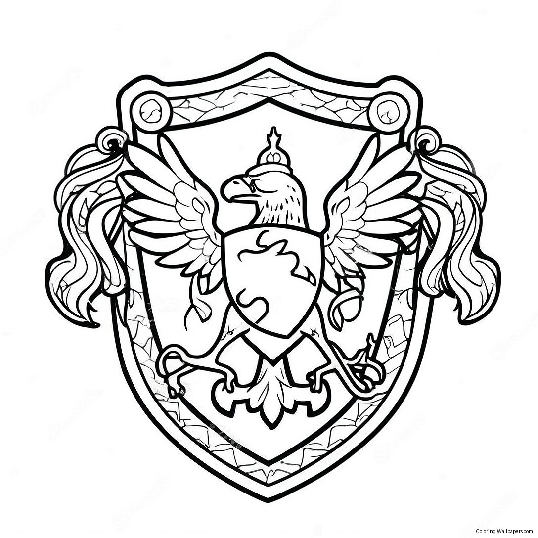 Ravenclaw Crest Coloring Page 37848