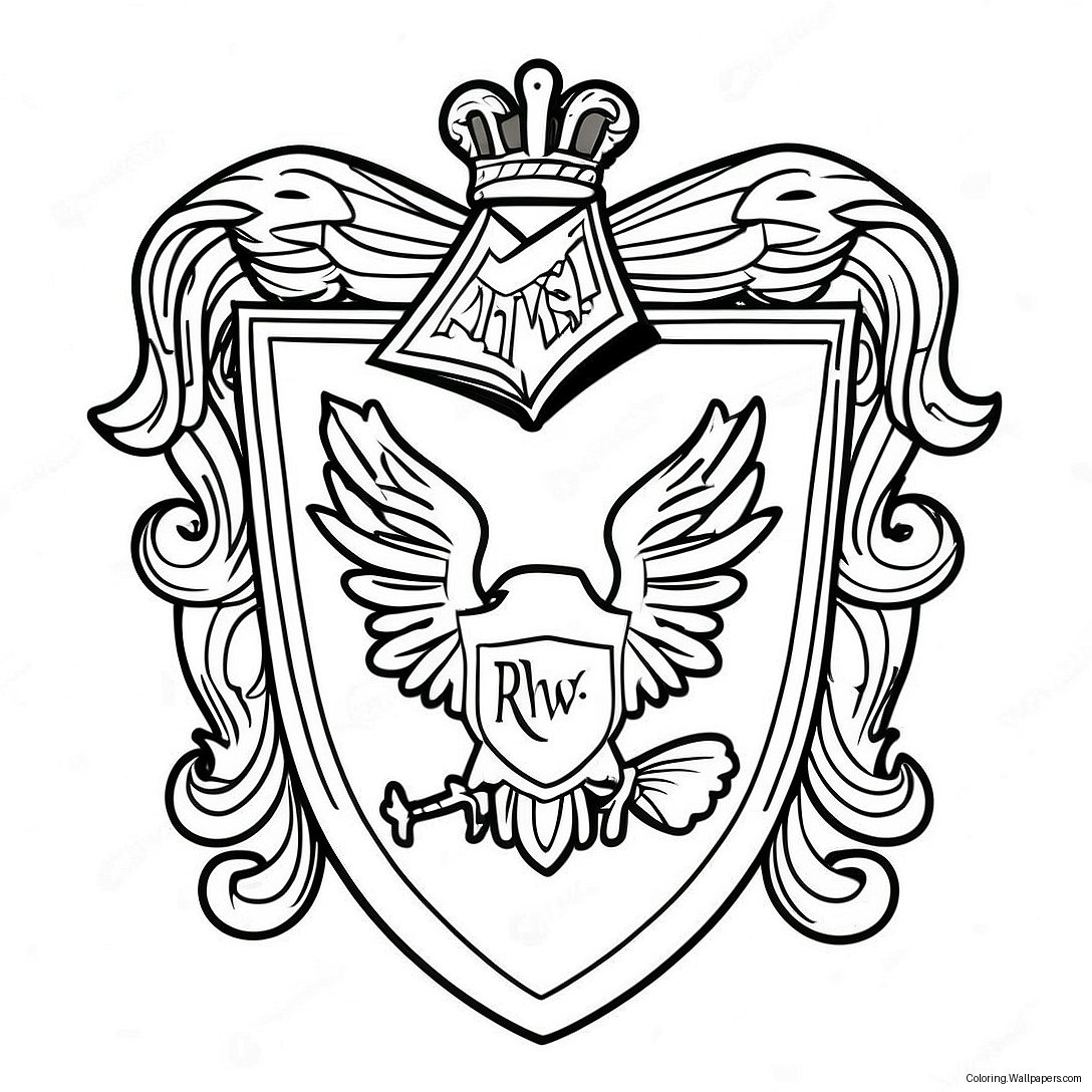 Ravenclaw House Logo Coloring Page 37841