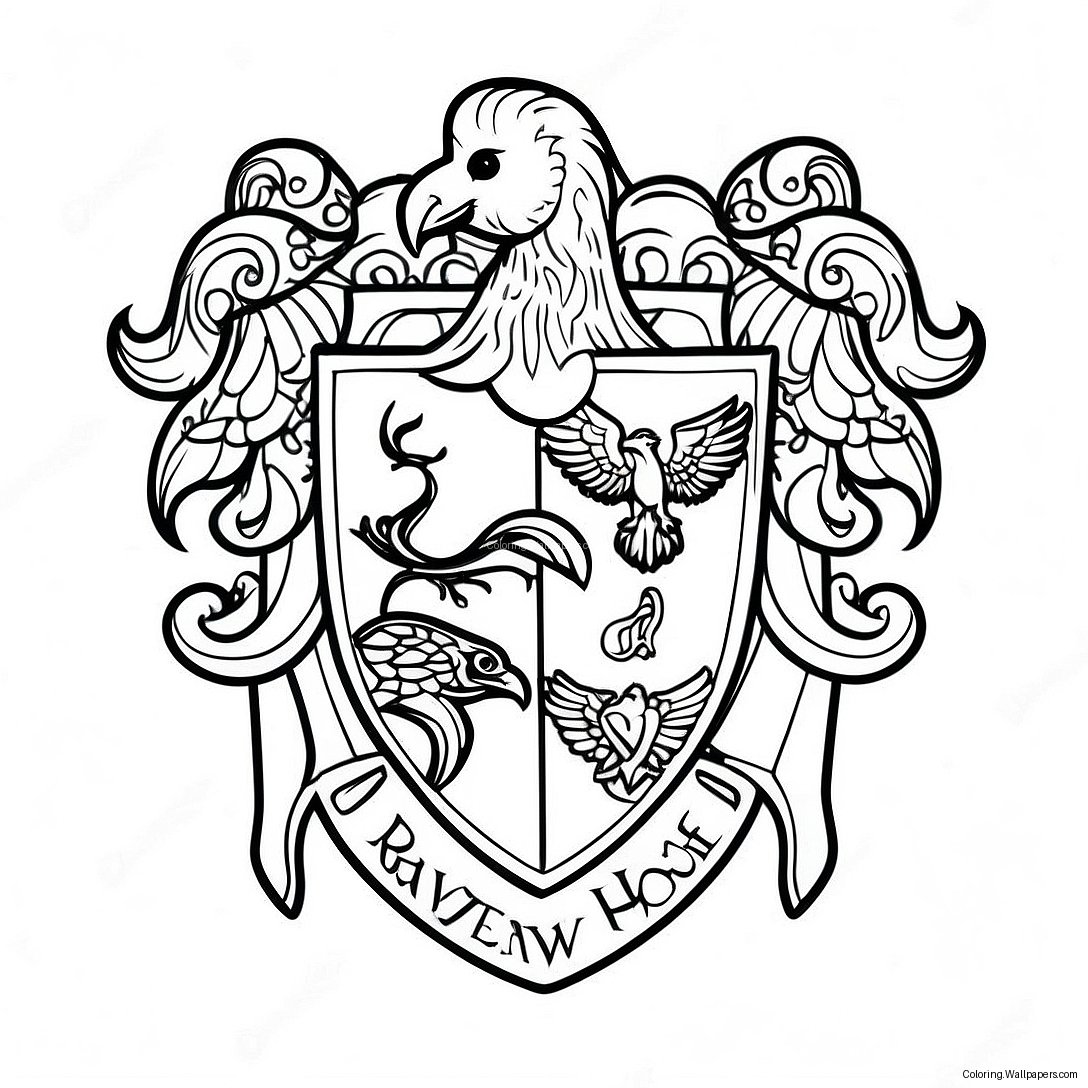 Ravenclaw House Logo Coloring Page 37842