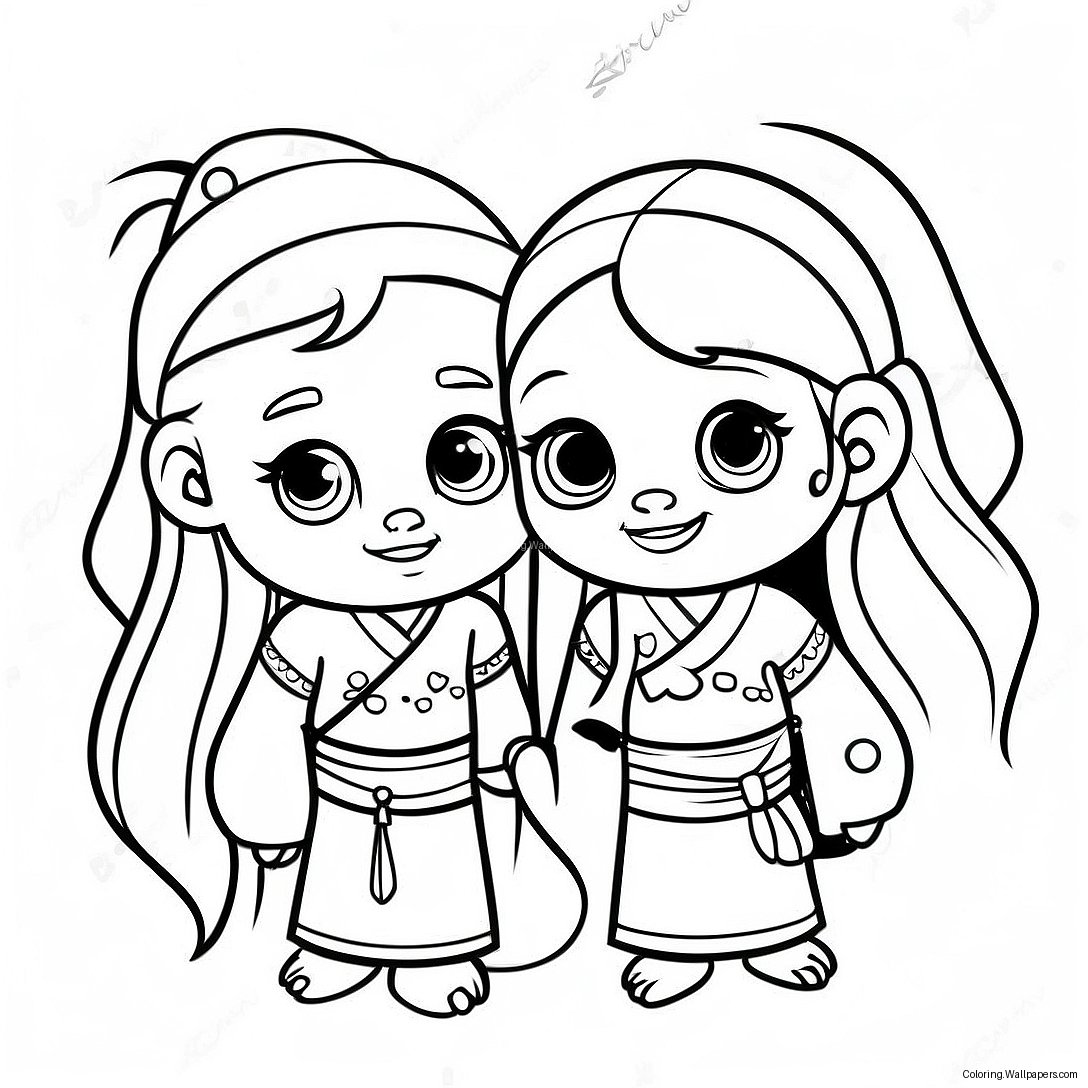 Raya And Sisu Friendship Coloring Page (4061-3221)