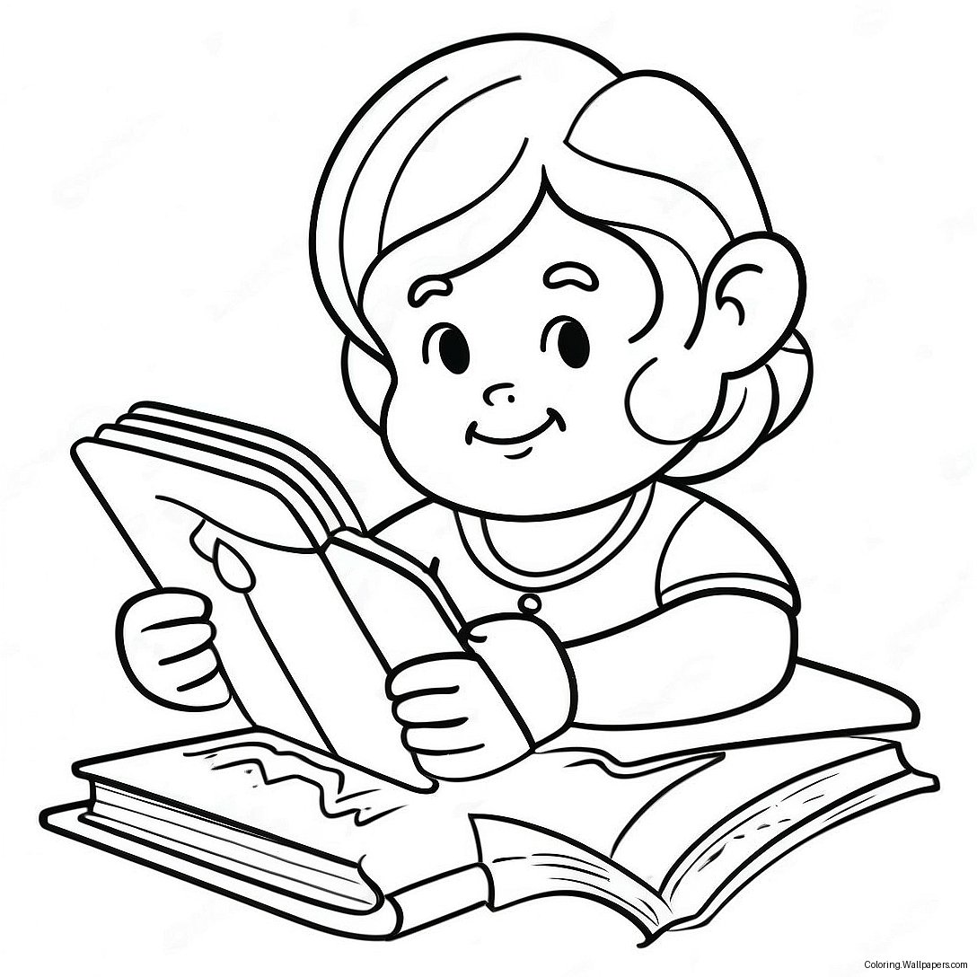 Reading Coloring Page 1703