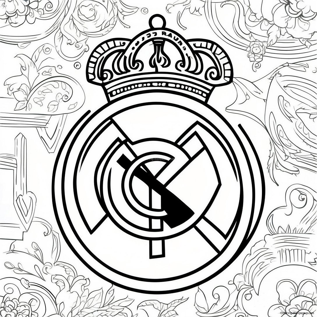 Real Madrid Logo Kleurplaat 8185