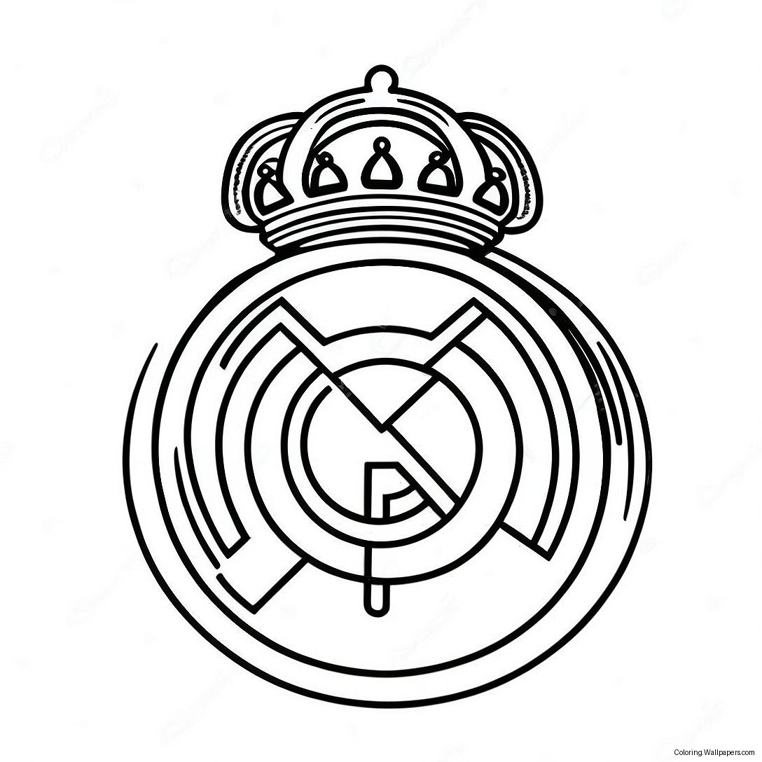 Real Madrid Logo Coloring Page 8188