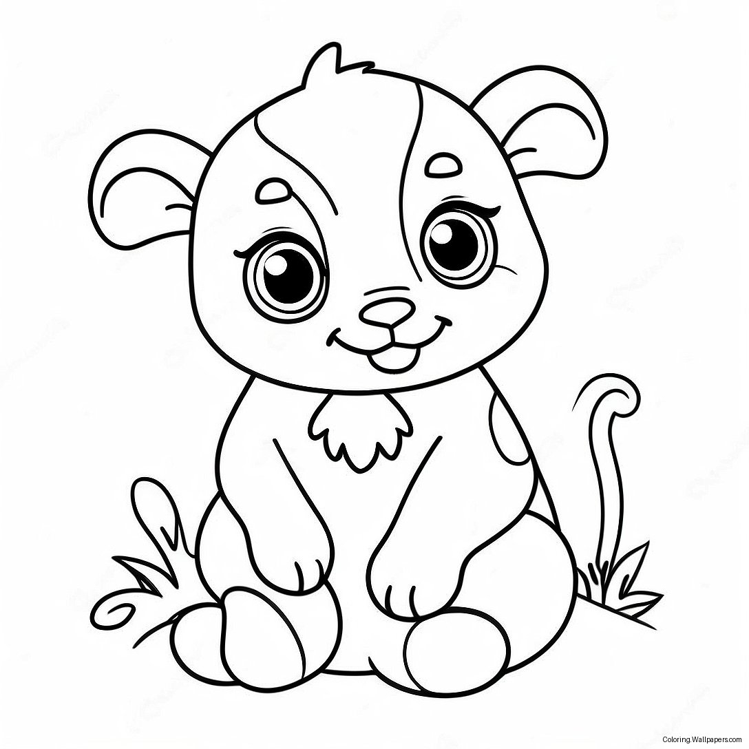 Realistic Baby Animal Coloring Page 9133