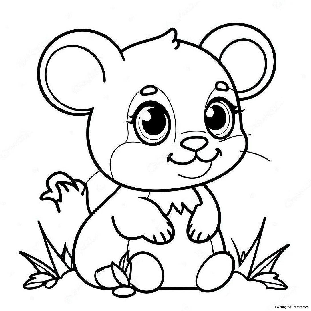 Realistic Baby Animal Coloring Page 9134