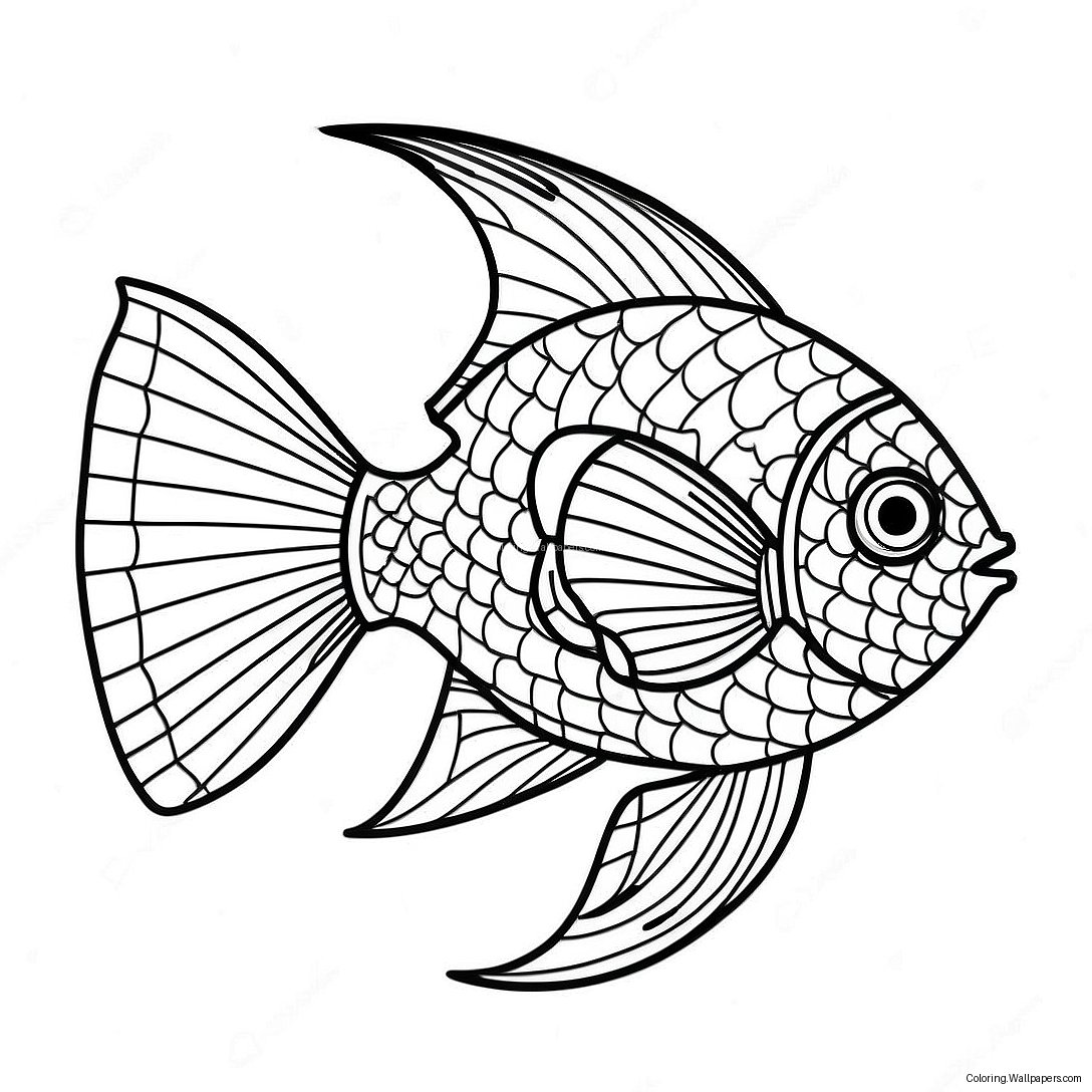 Page À Colorier De Poisson Réaliste 30822