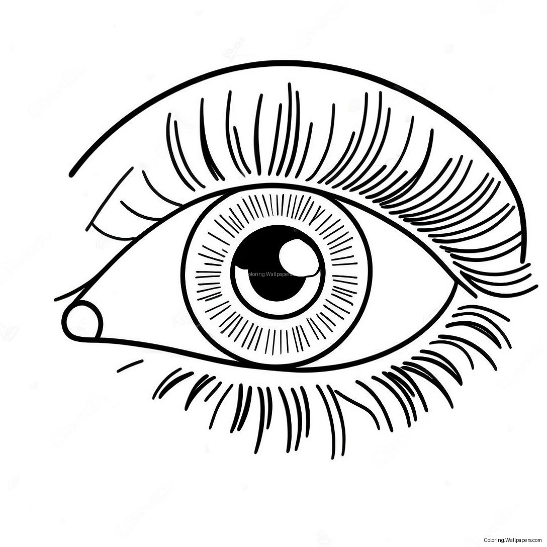 Realistic Human Eye Coloring Page 13674