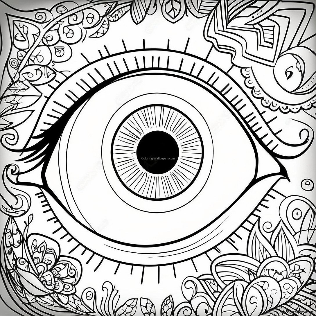 Realistic Human Eye Coloring Page 13675