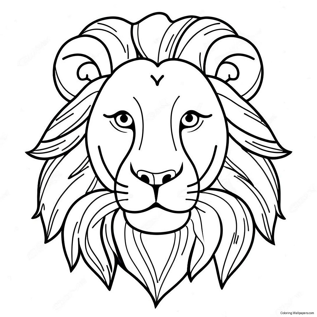 Page À Colorier Lion Réaliste 2464