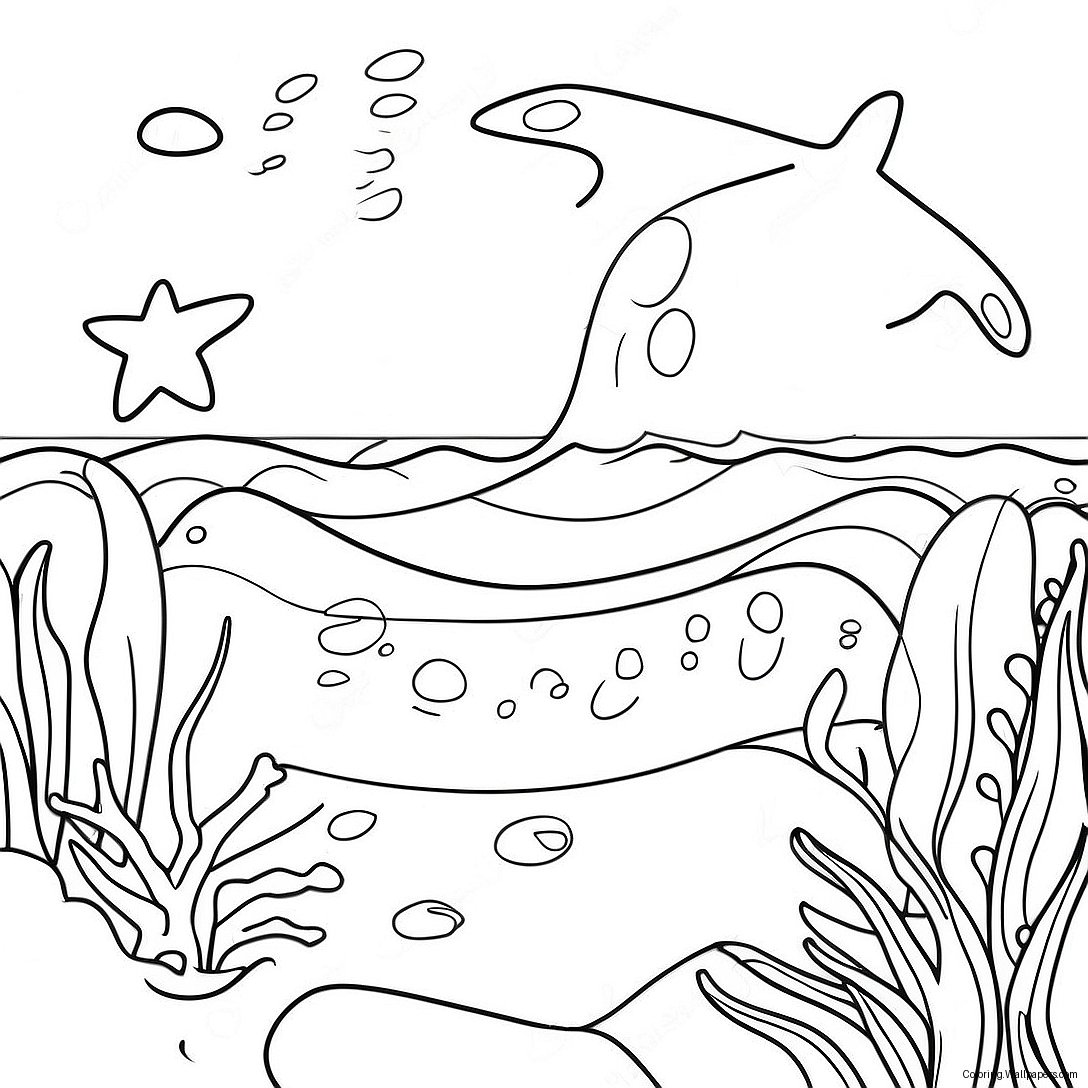 Realistic Ocean Scene Coloring Page 15763