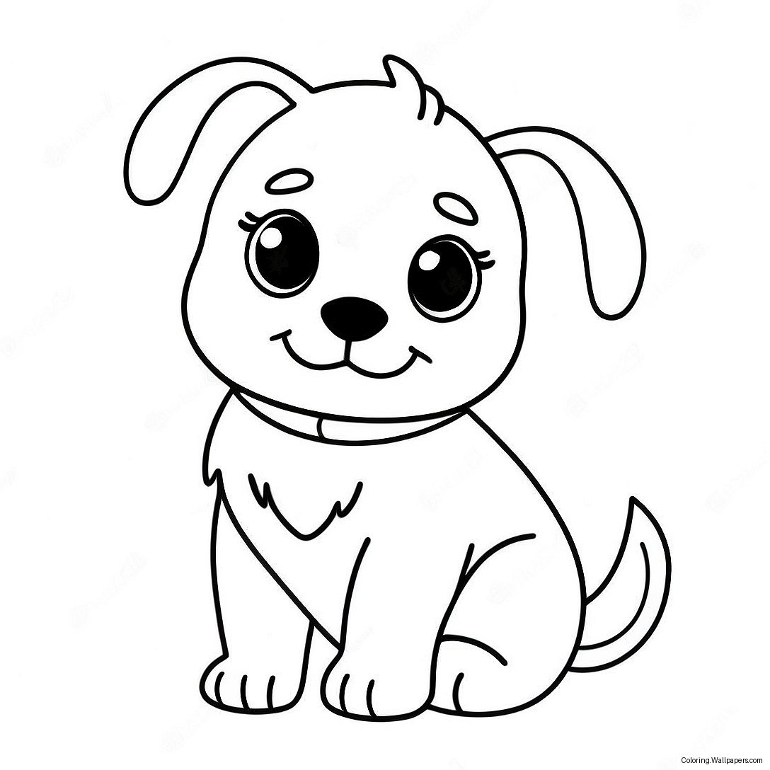 Realistic Puppy Coloring Page 1840