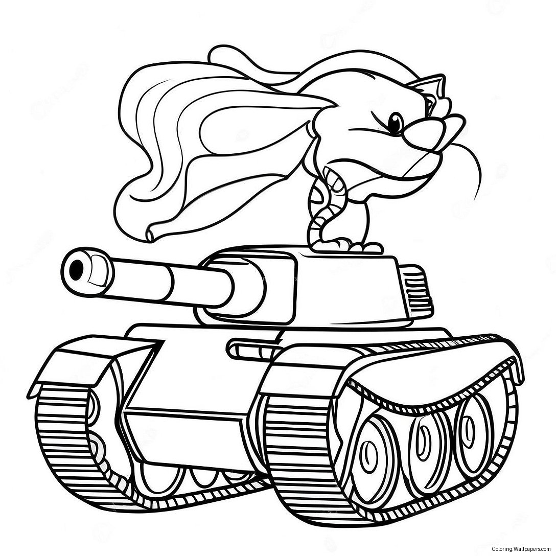 Realistic Tiger Tank Coloring Page 54493