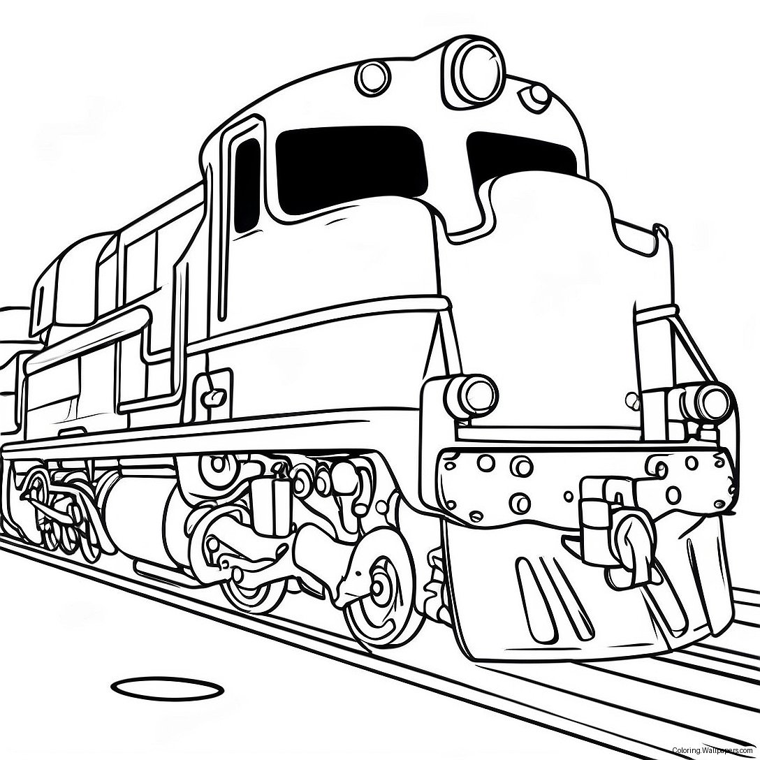 Page À Colorier De Train Réaliste 29690