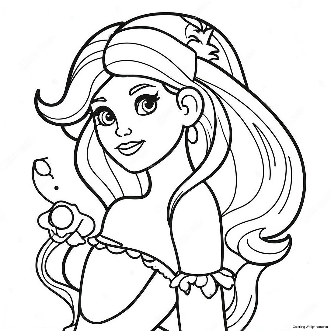 Rebellious Tattooed Ariel Coloring Page 20123