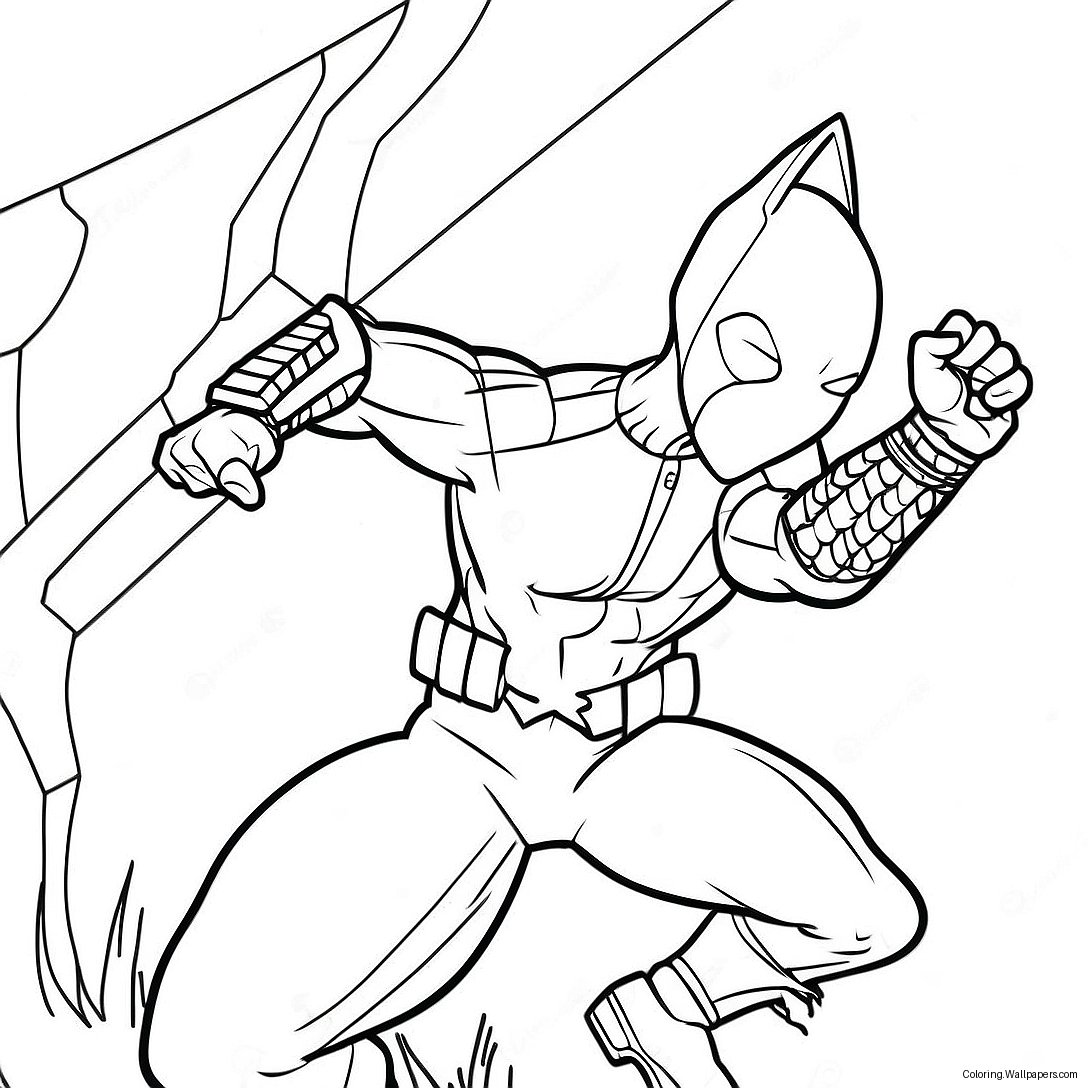 Red Hood In Action Coloring Page 50459