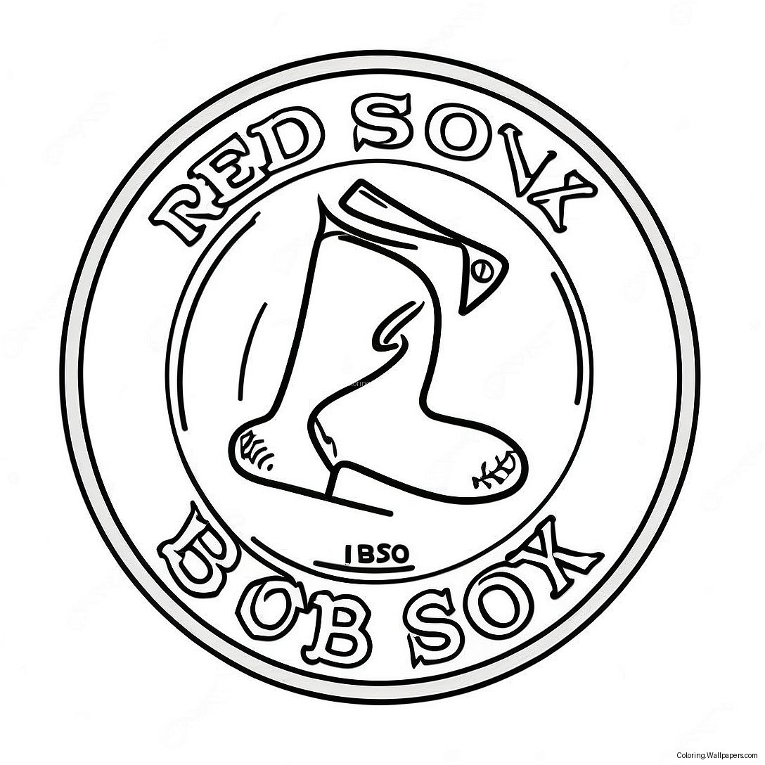 Red Sox Logo Fargeleggingsark 11858