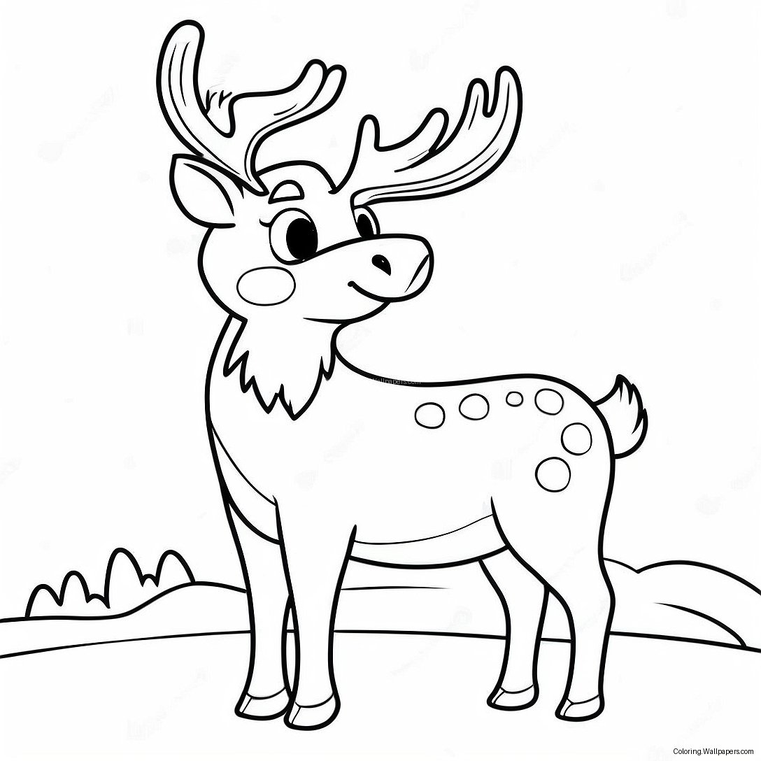 Reindeer Coloring Page 38647