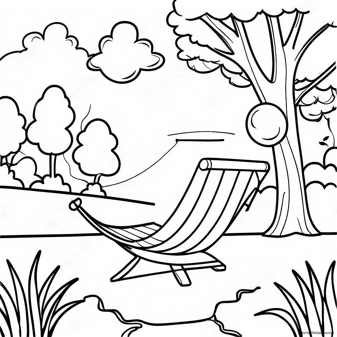 Relaxing Nature Scene Mindfulness Coloring Page 42179