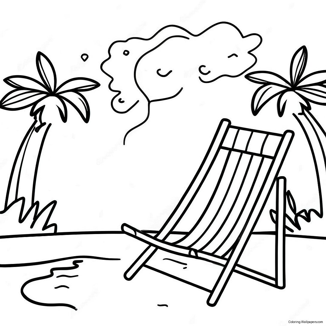 Relaxing Summer Sunset Coloring Page 12316