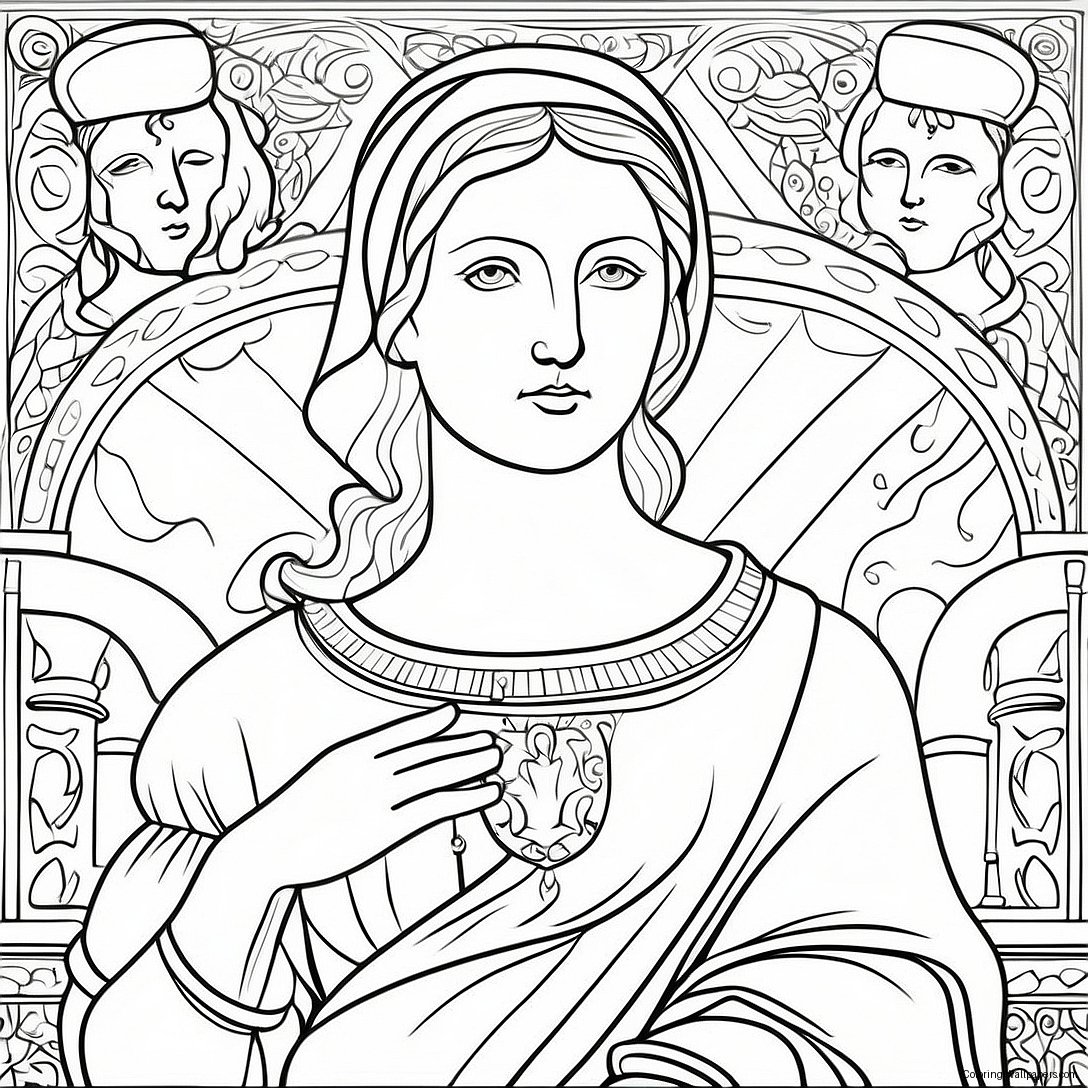 Renaissance Art Masterpieces Coloring Page 20701