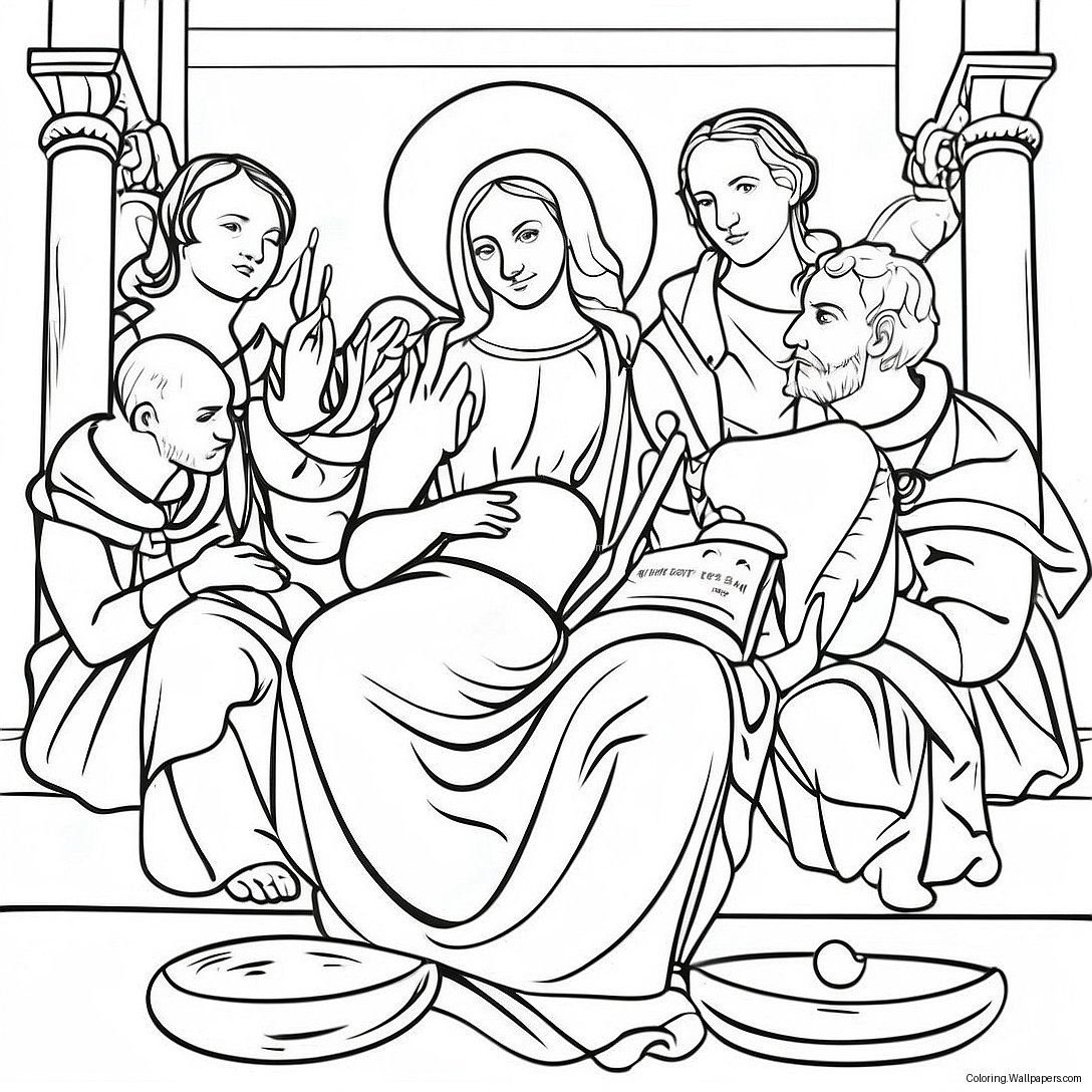 Renaissance Art Masterpieces Coloring Page 20702