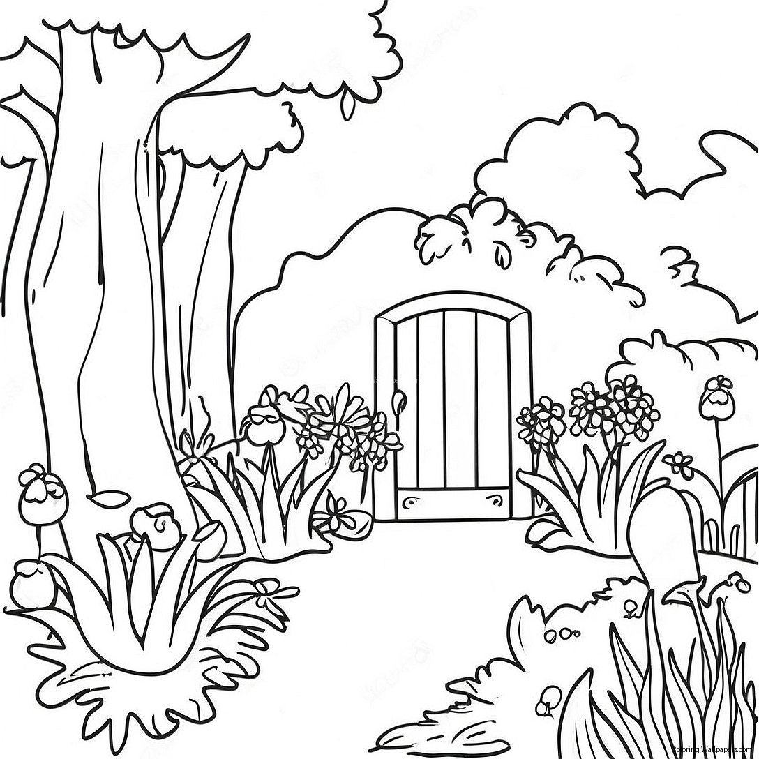 Renoir's Beautiful Garden Coloring Page 57919