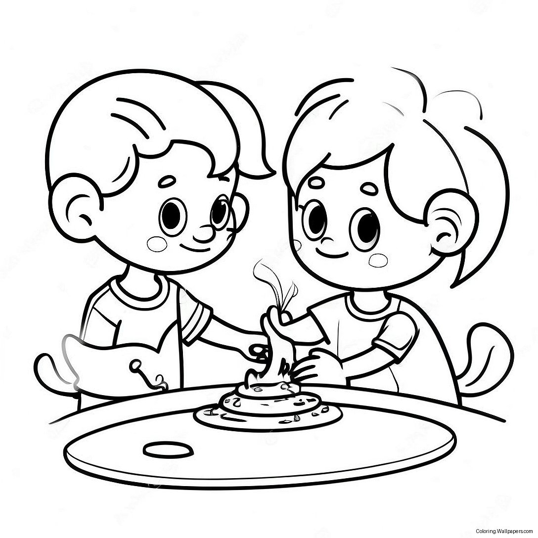 Responsible Kid Helping Friends Coloring Page 47201