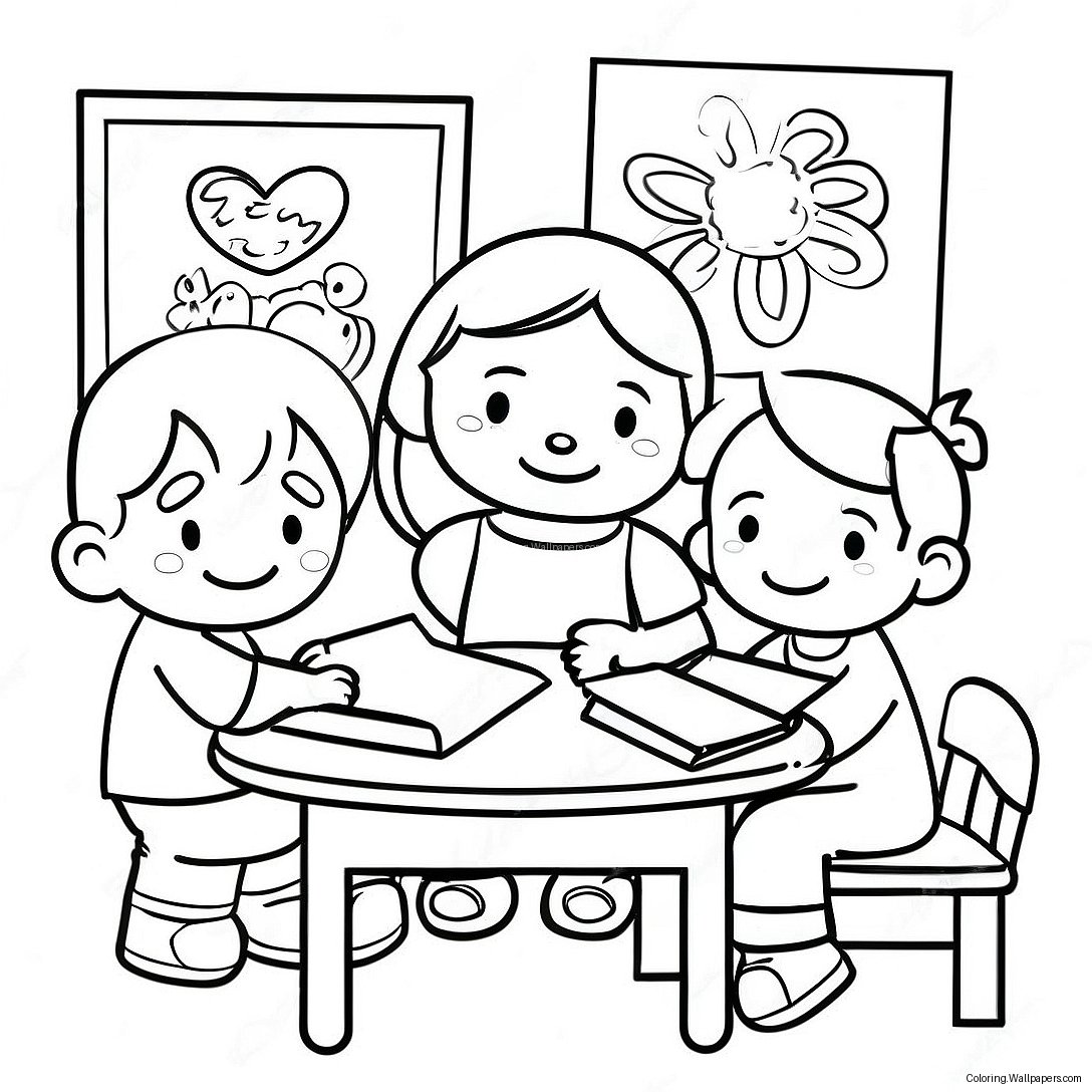 Responsible Kid Helping Friends Coloring Page 47203