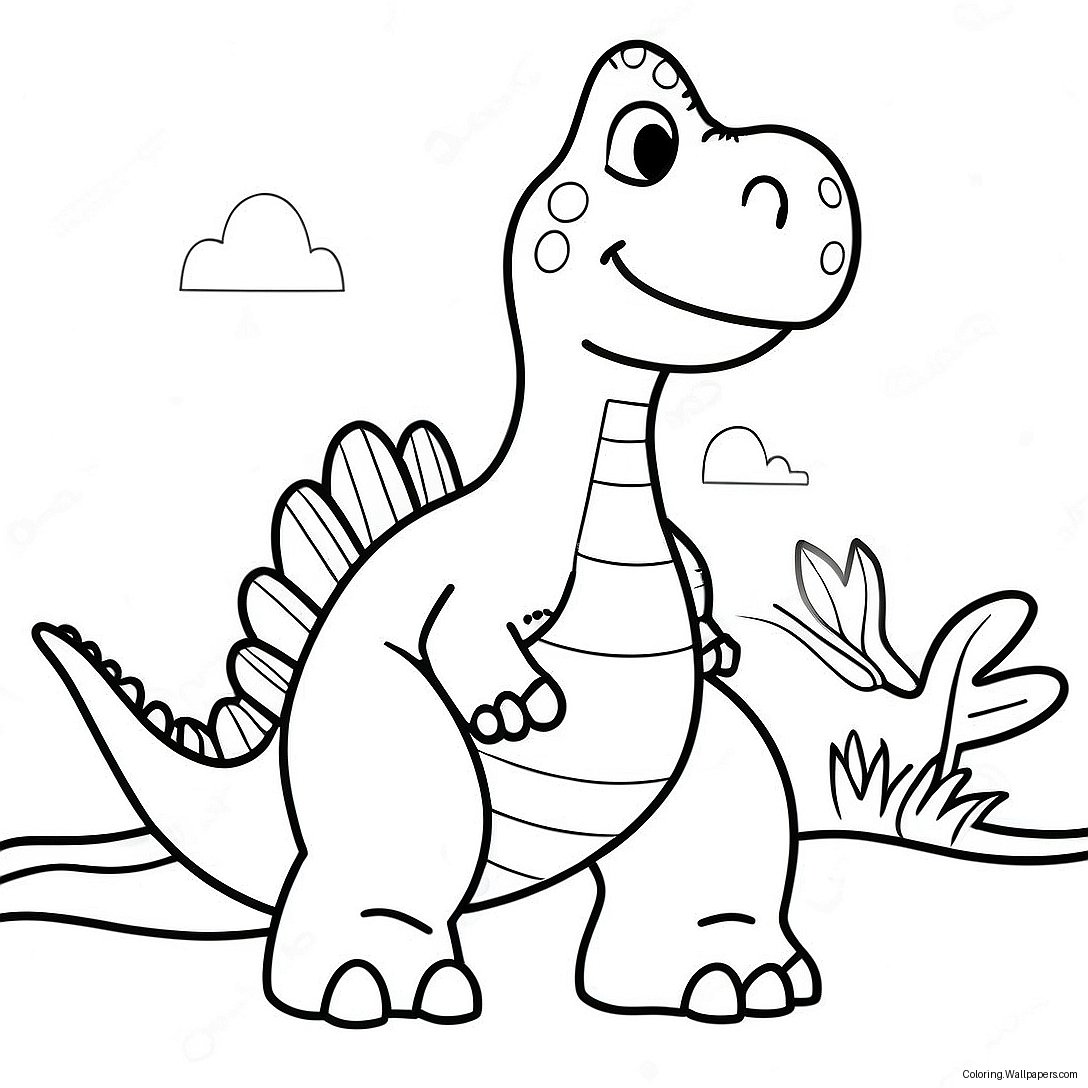 Rex The Friendly Dinosaur Coloring Page 58005