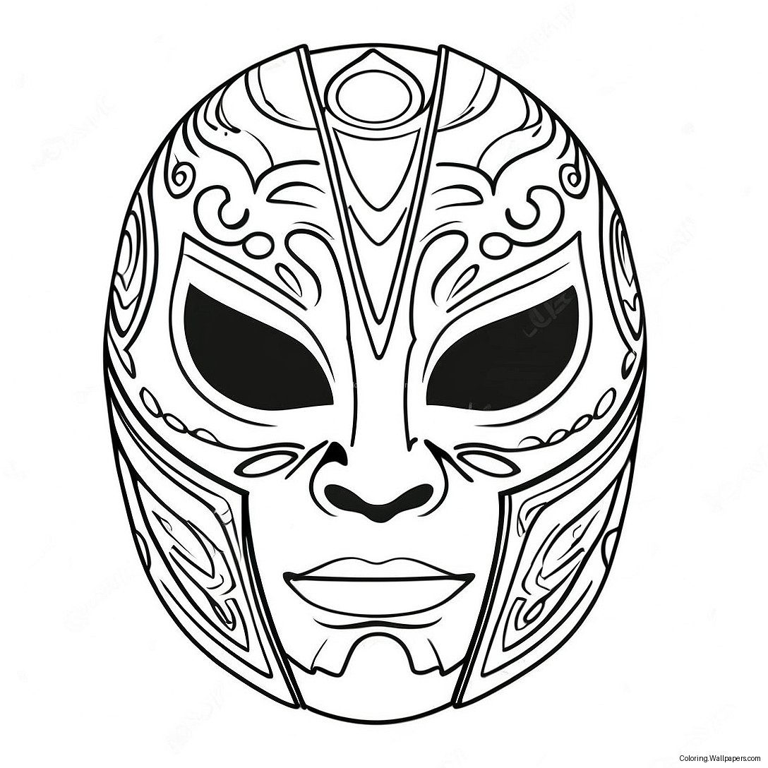 Rey Mysterio Maske Ausmalbild 13230