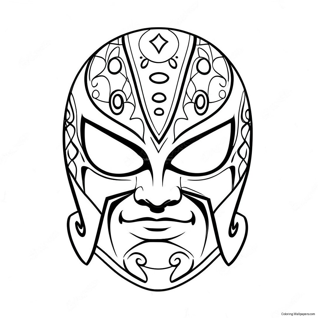 Rey Mysterio Maske Ausmalbild 13231