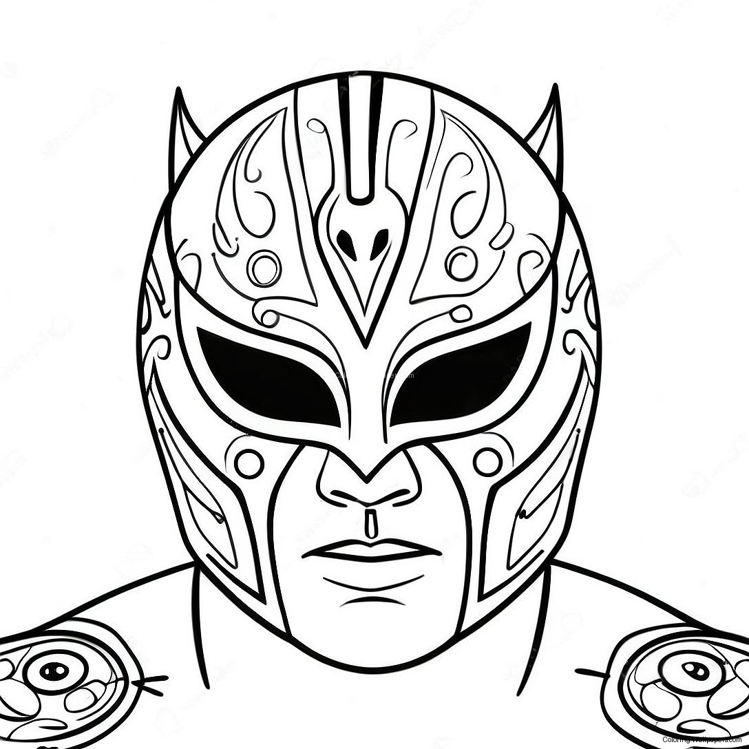 Página Para Colorir Da Máscara Do Rey Mysterio 13232