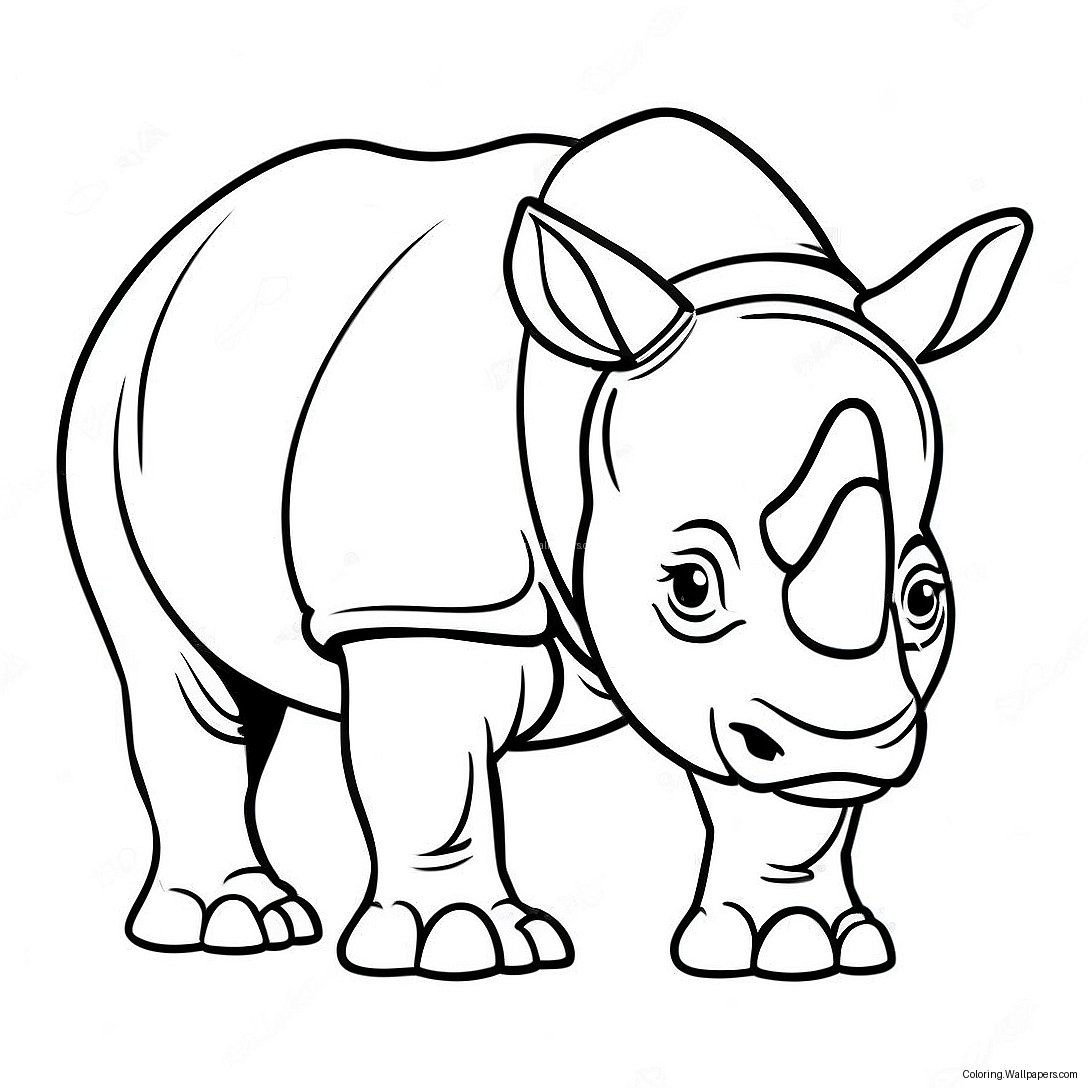 Rhino Coloring Page 16469