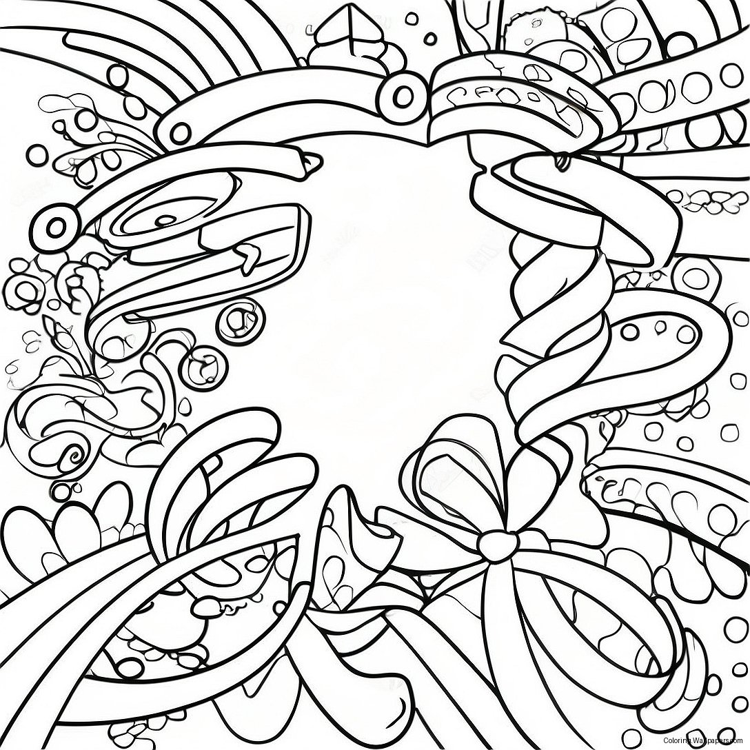 Ribbons Coloring Page 41907