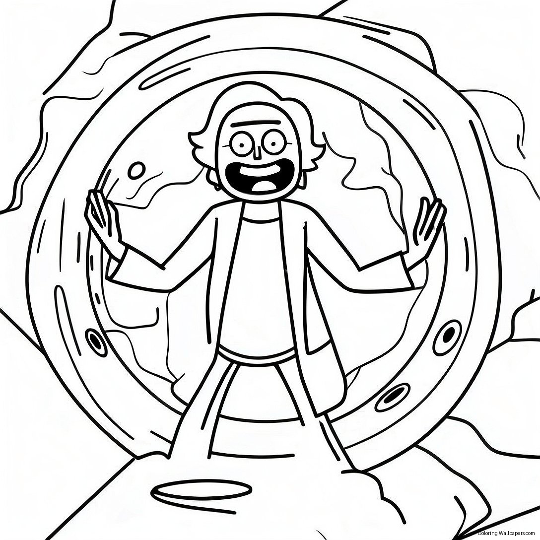 Rick And Morty Space Portal Coloring Page 48259