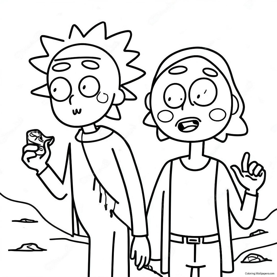 Rick Und Morty Stoner Abenteuer Ausmalbild 48253