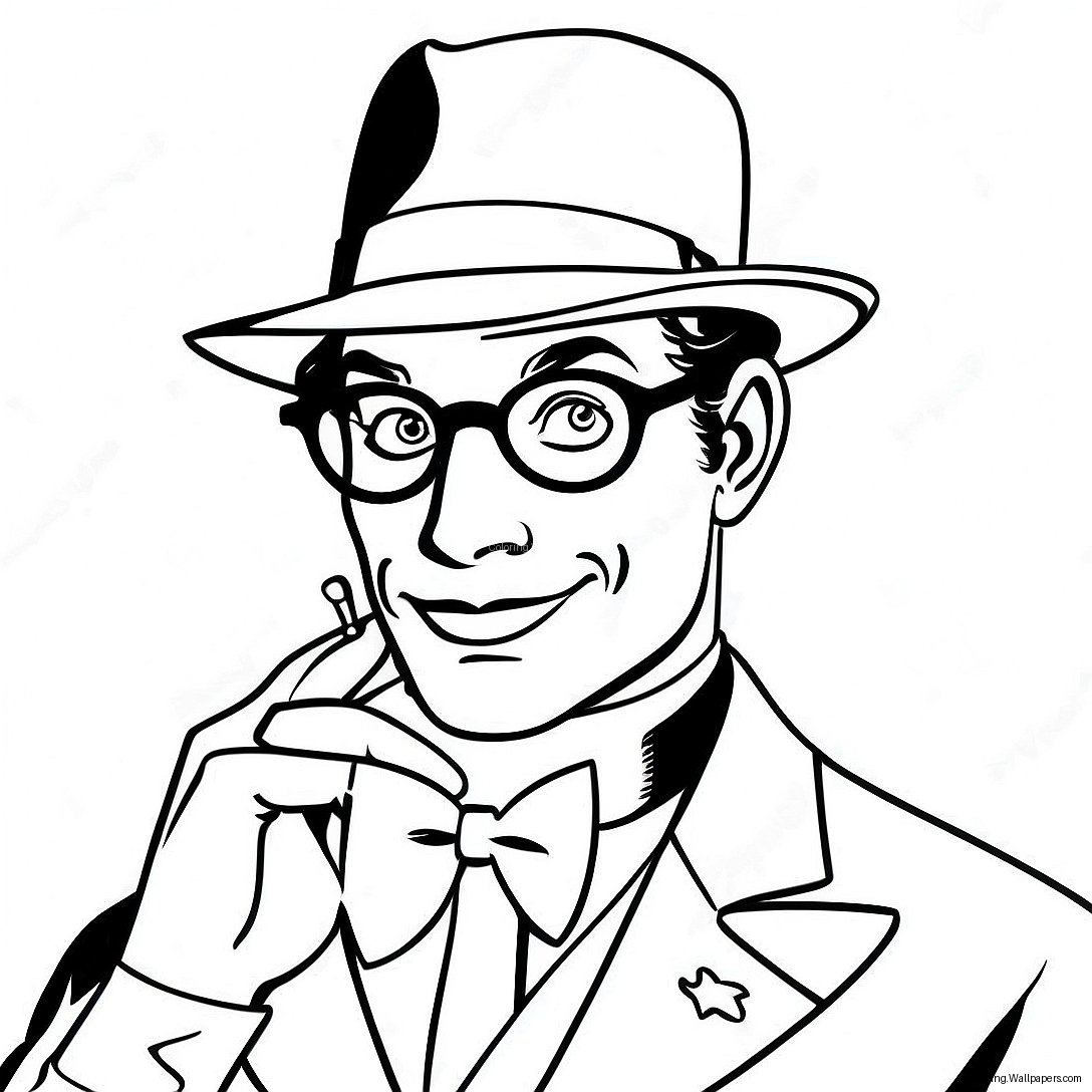 Riddler With Question Marks Coloring Page 43706