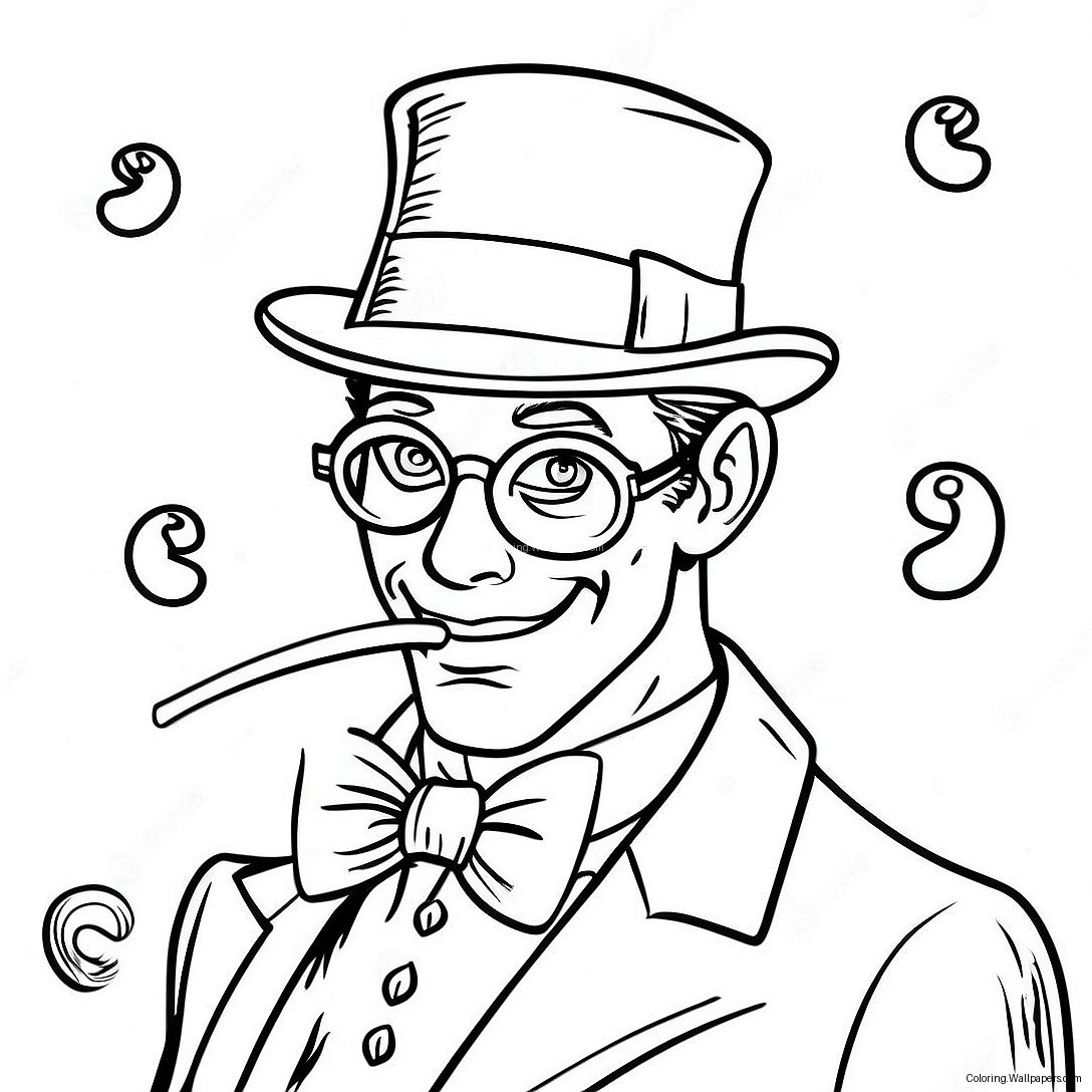 Riddler With Question Marks Coloring Page 43707