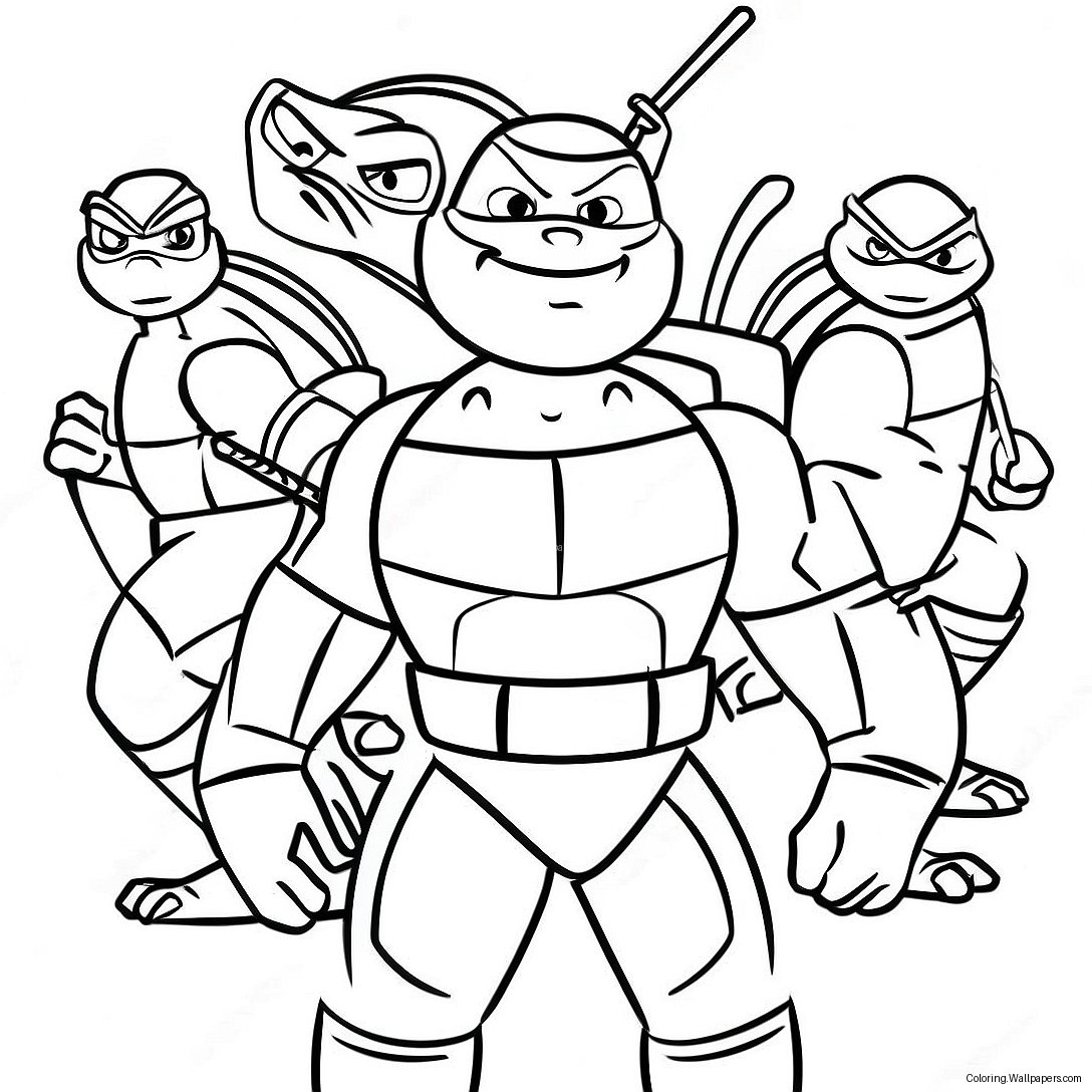 Tmnt'nin Yükselişi Boyama Sayfası 21609