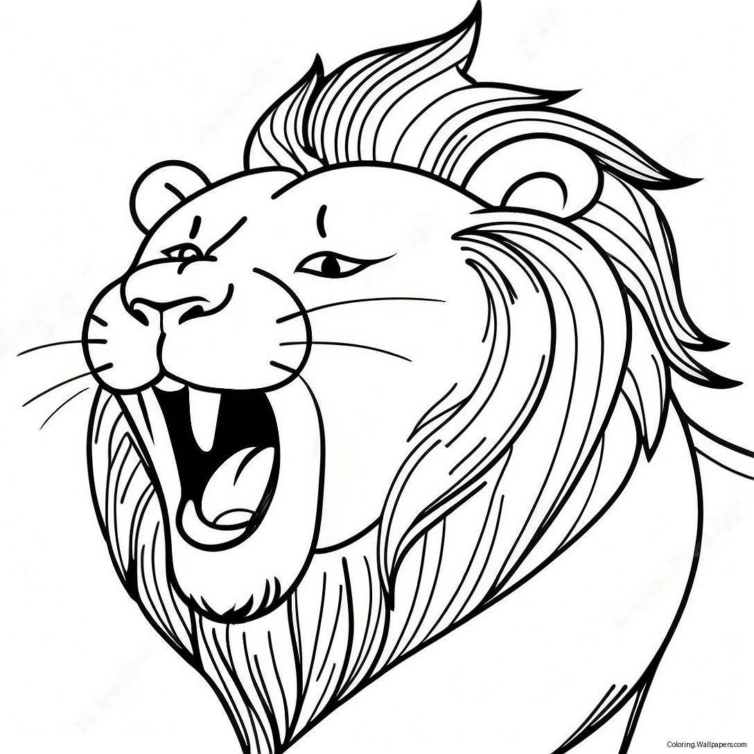 Roaring Lion Coloring Page 38096